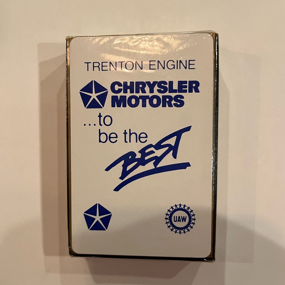 RARE New in Box Vintage Chrysler Motors Trenton Engine Michigan Playing Cards